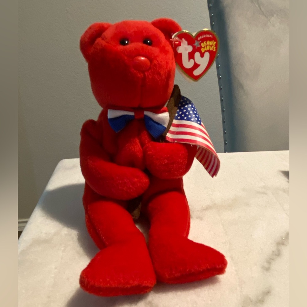 Ty Beanie Babies Thomas Patriotic Bear